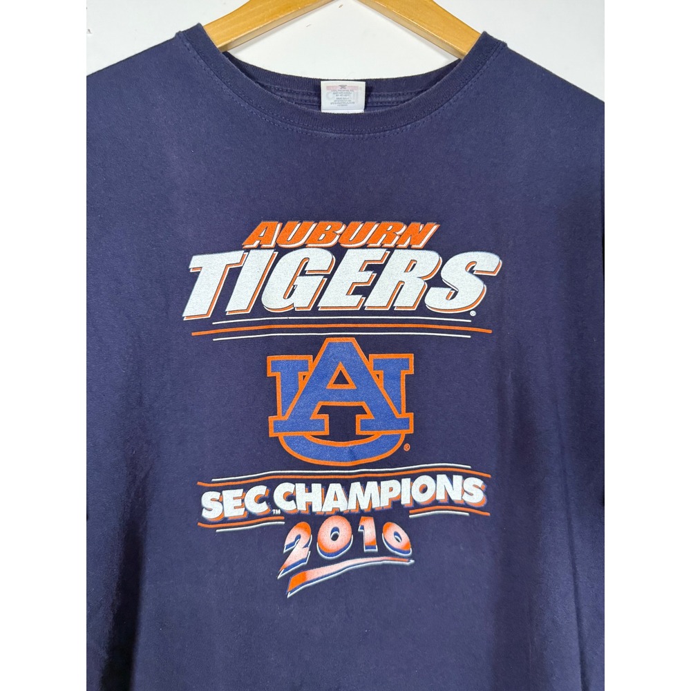 Auburn Tigers 2010 SEC Champions Undefeated Season T-Shirt Navy Mens Large